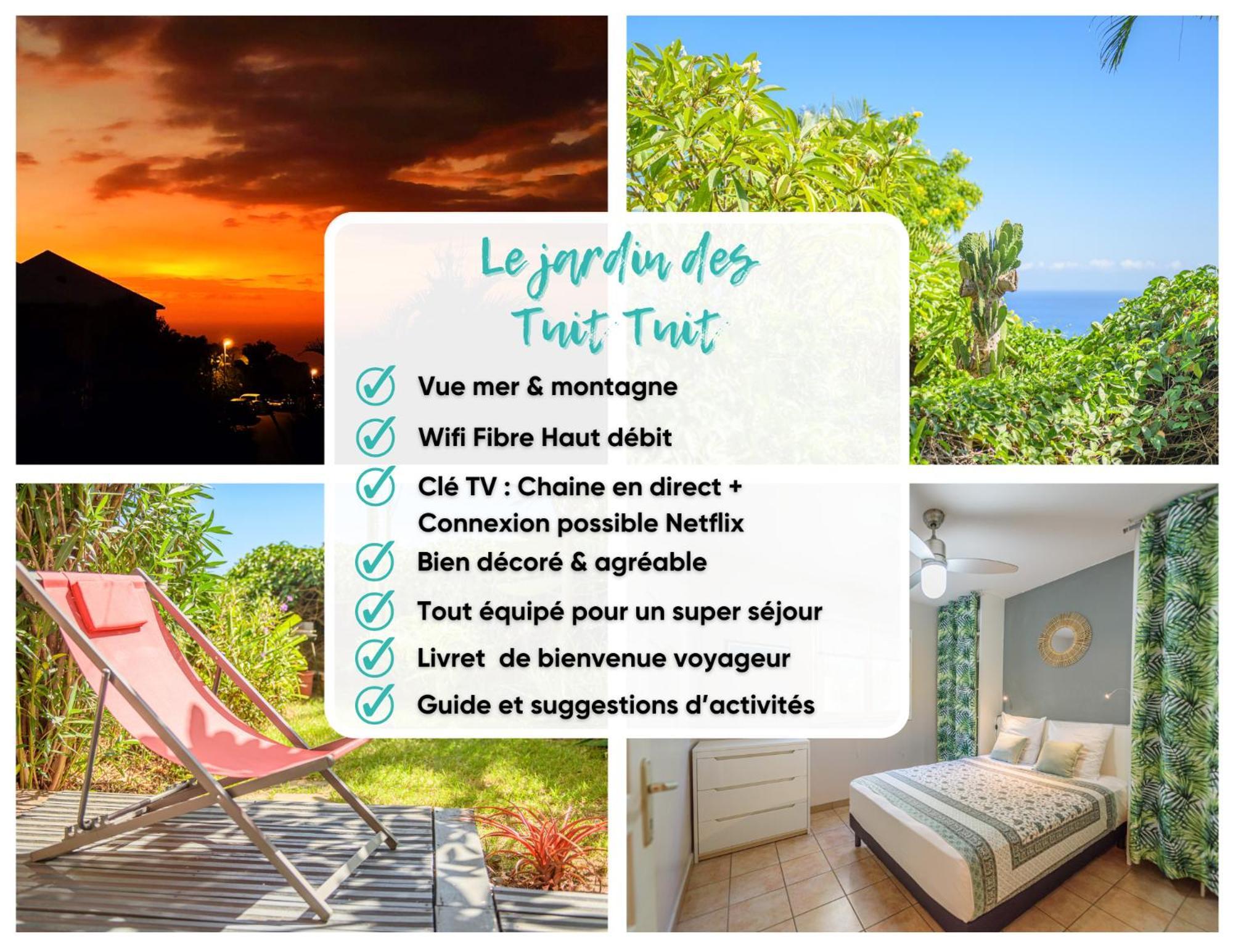 Le Jardin Des Tuit Tuit * Vue Mer * Cozy Saint-Leu Dış mekan fotoğraf